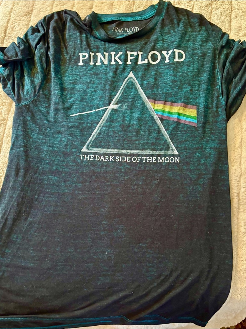 Pink Floyd Black Teal 'The Dark Side of the Moon' Short Sleeve Tee